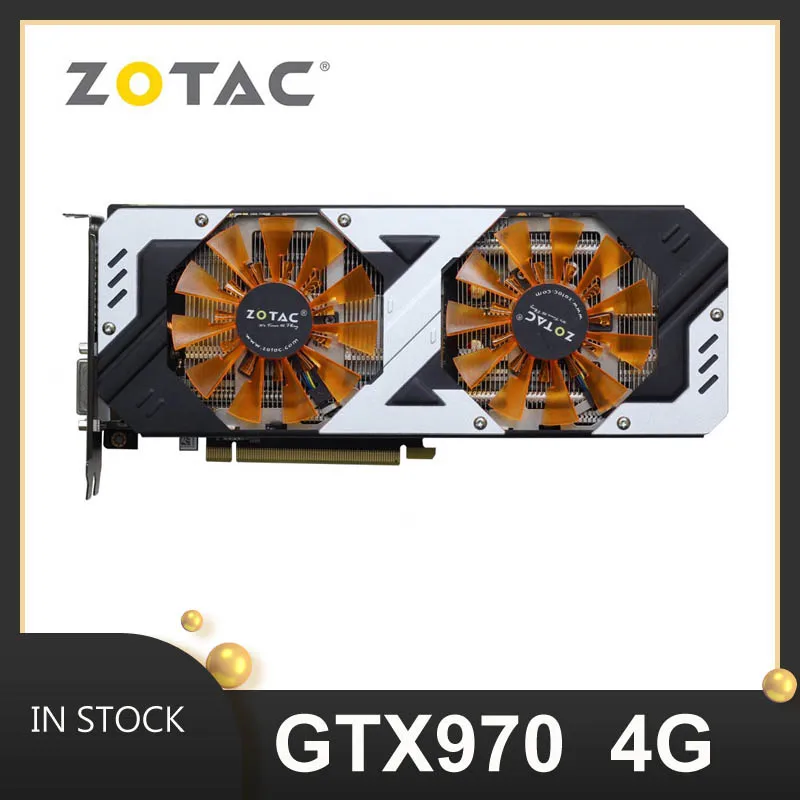 Видеокарта ZOTAC gtx 970 4 ГБ gddr5 nvidia geforce графические пластины для игр не 1050ti 1060 rx580 gpu 1660