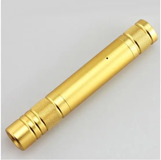 USB лазерный указатель зарядки высокомощный, перезаряжаемый лазерный луч зеленый портативный 5 МВт мощность яркая световая лазерная ручка регулируемый фокус - Цвет: Золотой