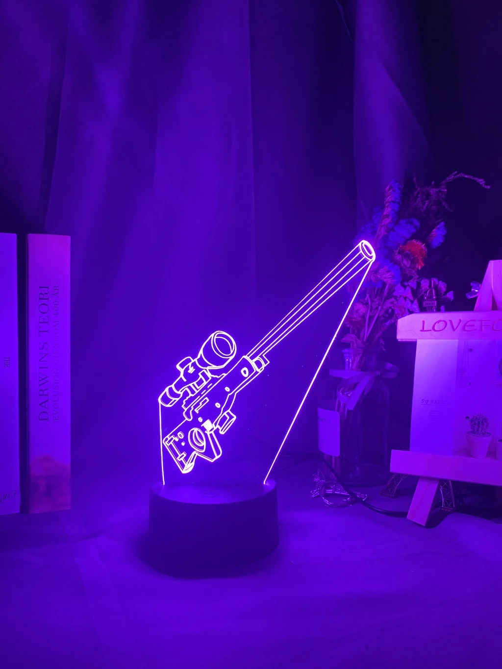 Игровое оружие снайперская винтовка AWP 3d оптический светодиодный ночной Светильник для офисного помещения украшения классный подарок на день рождения для мальчиков и детские Спальня лампа