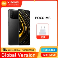 POCO M3 4GB 64GB 128GB ROM Smartphone Global Version Snapdragon 662G Cellphone 48MP Camera 6000mAh 6.53' Display Mobile Phone