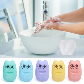 

200pcs Disposable Soap Paper Portable Mini Hand Soap Travel Outdoor Disposable Soap Paper Travel Supplies Soap Tablets