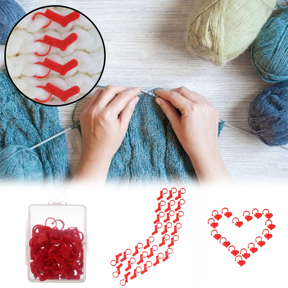 40/50 шт в наборе, новинка в форме сердца Стежка Держатели Игла DIY Искусство ремесло пластиковые маркеры для вязания на спицах крючком ЗАМОК СТЕЖКА маркеры швейные инструменты, нержавеющая сталь