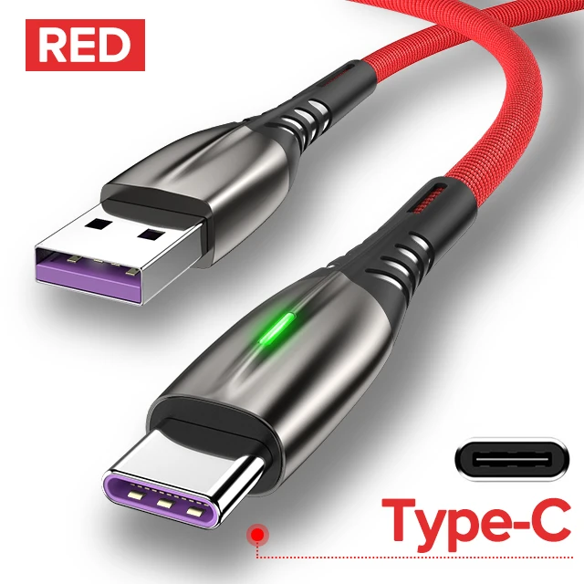 5A 2m USB Type C Cable Micro USB Fast Charging Mobile Phone Android Charger Type-C Data Cord For Huawei P40 Mate 30 Xiaomi Redmi 12