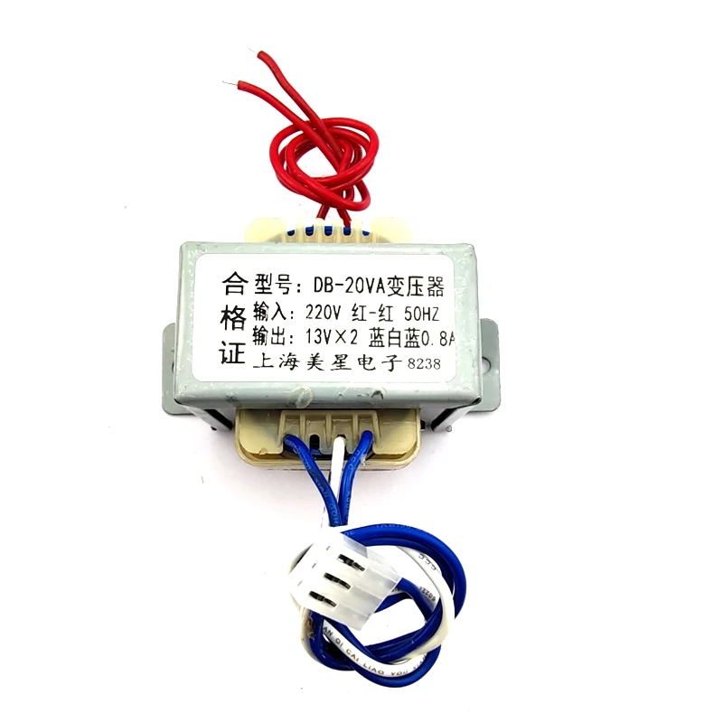 Cheio de Energia de Energia Transformadores do tipo Transformador de 220v para 13v Dupla 20w Cobre Amplificador Transformador * 2 13v 0.8a