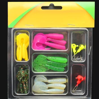 

Fargiant Fishing Lure Kit Soft Lure Set Lead Hook Soft Insect Bait Fishing Gear Bionic Bait Wobblers Pesca Isca Artificial