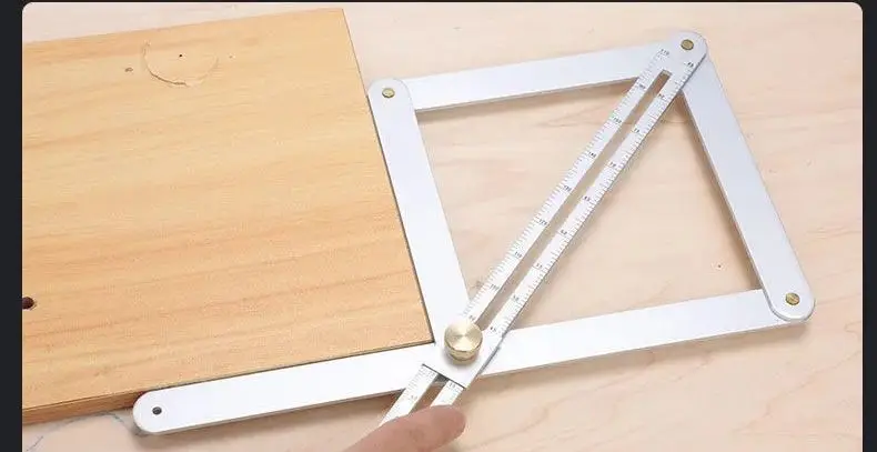 Multifunctional Diagonal Ruler 360 Degree Woodworking Ruler Trimming Artifact Diagonal Artifact Ceiling Angle Protractor Tool