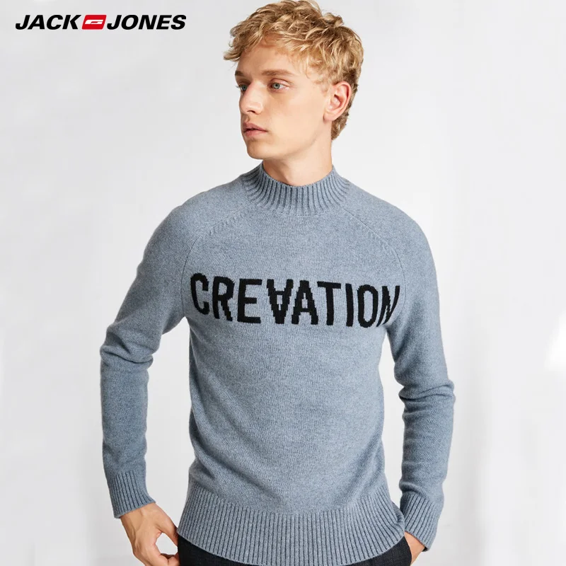 JackJones мужской ткачество случайные письмо печатных вязание свитер | 218324558