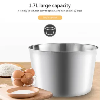 

Electric Food Egg Hand Mixer Cake Dough Stand Blender Bowl Beater 7 Speed Mixing PI669