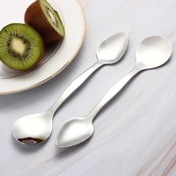 

Stainless Steel Multi-function Double Head Digging Spoon Kitchen Peeler Cutter Digging Spoon Fruit & Vegetable Tools