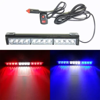 

14" 12 LED Light Emergency Warning Strobe Light Bar Police Emergency Warning Fire Flash Car Truck Lamp Bar 12V