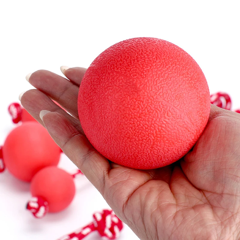 OUYXRVRubber игрушка смешной интерактивный эластичность Мячи собака жевательные игрушки коврик для собак играть скрипучий красный мяч