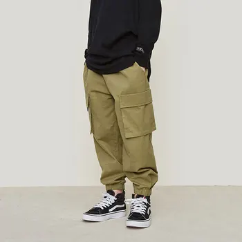 

Ouyang&Ivan Children's Overalls Long Pants2019 Spring Autumn New Magic Sticks Cargo Pants Kids Casual Pants Boys Girls Trousers