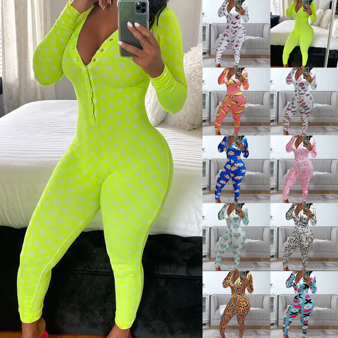 One piece plus size pajamas Clearance