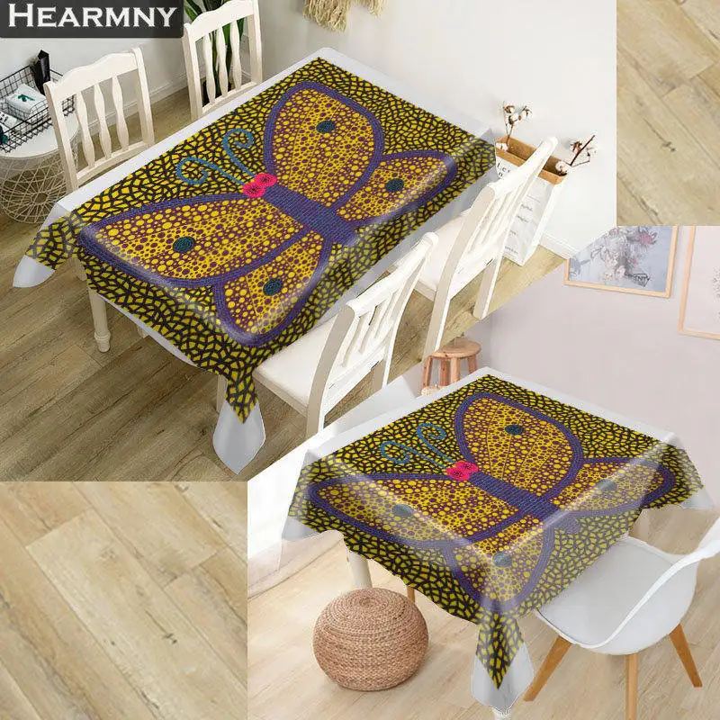 

Yayoi Kusama Japanese Art Tablecloth 3D Oxford Fabric Square/Rectangular Dust-proof Table Cover For Party Home Decor TV Covers