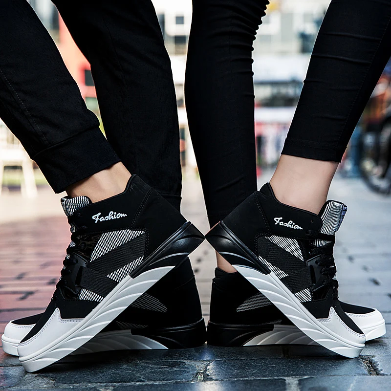Couple shoes new wild sports men and women Korean shoes in the big children fat feet wide hypertrophy 37 canvas shoes Non-slip - Цвет: Черный