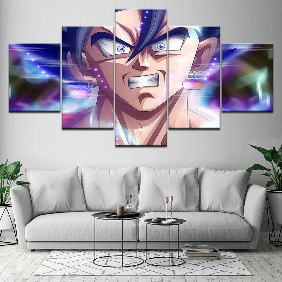 

Pictures Modular Decor Canvas Wall HD Prints 5 Pieces Animated Cartoon Characters Dragon Ball Paintings Art Modern Frames Poster