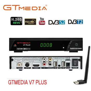 

TV box DVB T2 GTmedia V7 PLUS TV Terrestrial Receiver DVB-S/S2+T/T2 H.265 Support HDMI Set Top Box For Europe/Russian/Columbia