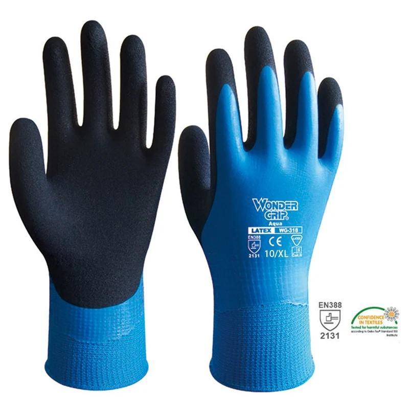 Wonder Grip 318 рабочие перчатки защитные перчатки полностью погруженные водонепроницаемые перчатки Холодостойкие водонепроницаемые перчатки L M XL - Цвет: WG-318BL-XL
