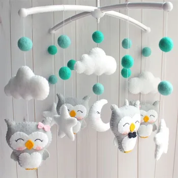 

Baby Rattles Newborn Crib Bed Bell Pregnant Mom DIY Handmade Cartoon Animal Material Package Child Mobile Musical Rotating Toys