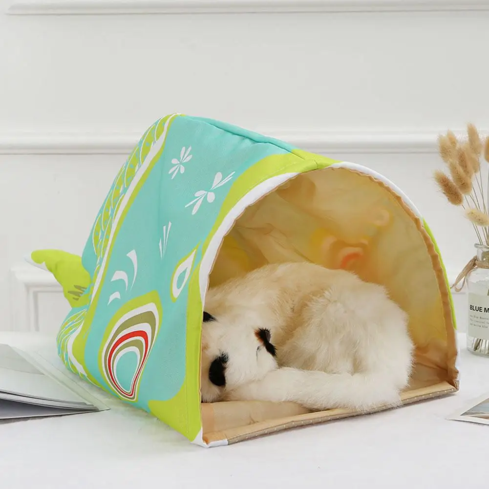 Studyset кошка питомец милый рыбий образный открытый дом Crinkle спальный мешок Cathouse гнездо для 4 сезонов