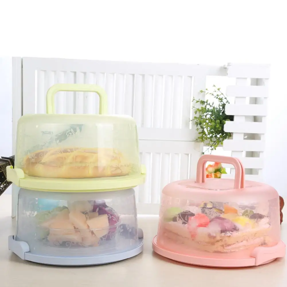 

New 1PC Portable Lightweight Round Birthday Cake Dessert Fruit Storage Carrier Box Container Case