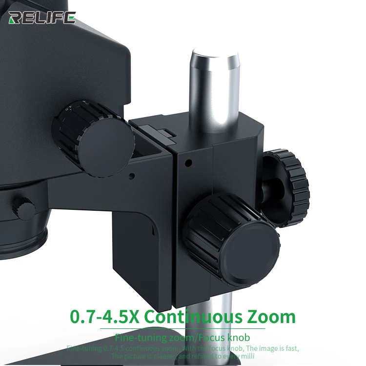 Стереофонический микроскоп 0,7-4.5x непрерывный шум в ушах тринокулярного Рейфа с камерой для RL-M3 электронного устройства