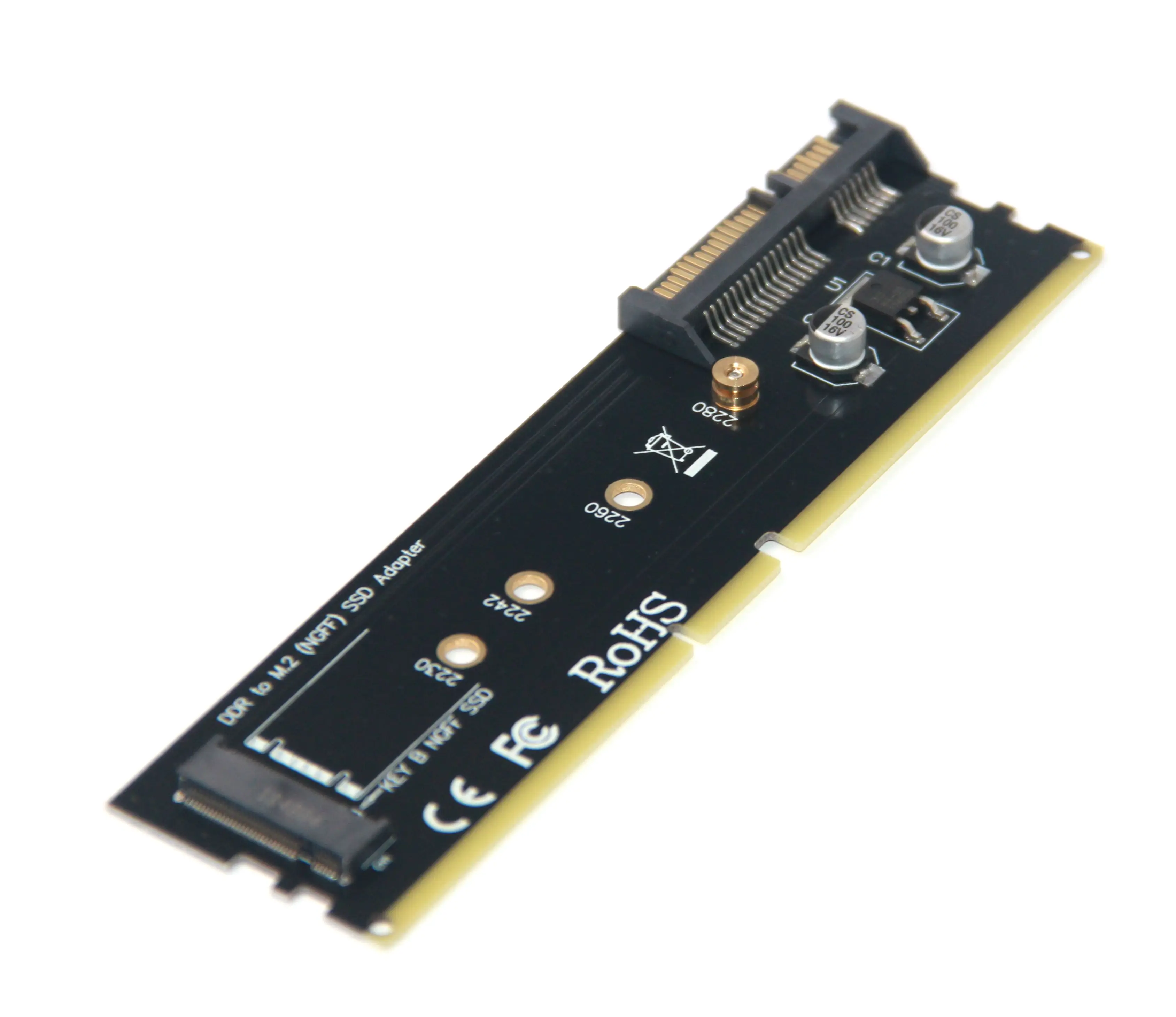 L DDR4 DDR3 к M2 SSD адаптер M.2 NGFF B Ключ Райзер карта SATA 15Pin Power + 7Pin порт для передачи