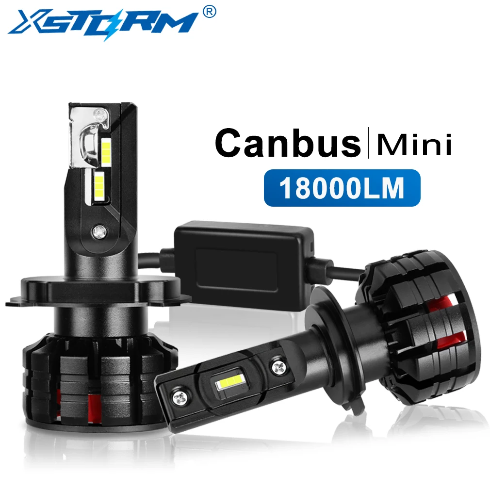 Mini Canbus H4 Led H7 Led H1 H3 H8 H11 HB3 9005 HB4 9006 Lampada Fog Lights 18000LM Turbo Car Light Bulbs Automotive