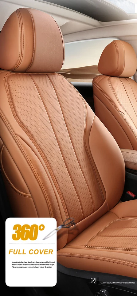 XENITE Coprisedili Auto per Audi Q2 Q3 8U Q3 Q5 8R Q5 e-tron Sportback Q7 4L Q7 4M Q8, Coprisedile Auto Rivestimento Sedili Auto Impermeabile Protezioni Accessori,Beige
