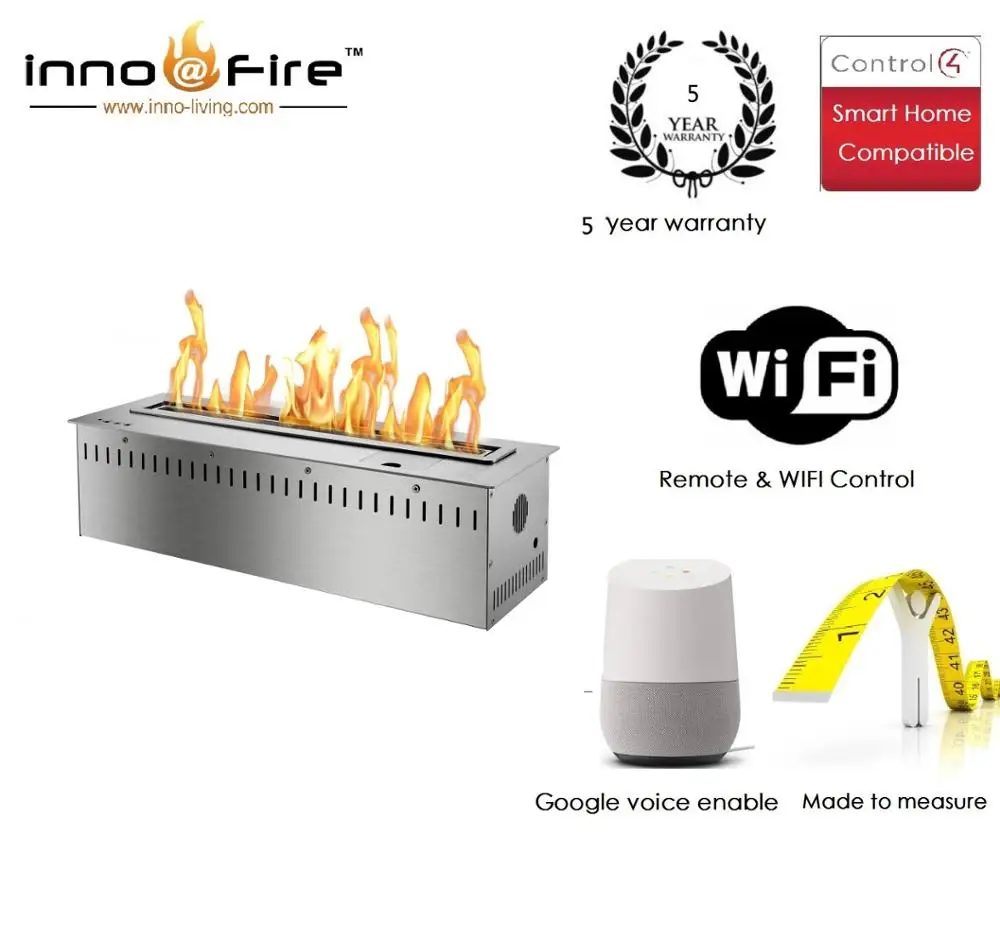 Inno-Fire 30 inch Deluxe Inserted Indoor Remote Control silver or black ethanol wall electric fireplaces | Обустройство дома
