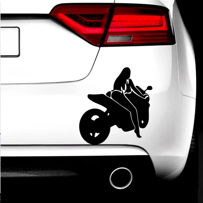 Красота женские мотоциклов Авто Стикеры забавные окна виниловые наклейки для