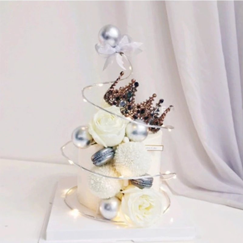 Стразы из сплава с кристаллами Королевская корона украшения для торта Романтические свадебные украшения торта с днем рождения Аксессуары для торта вечерние принадлежности
