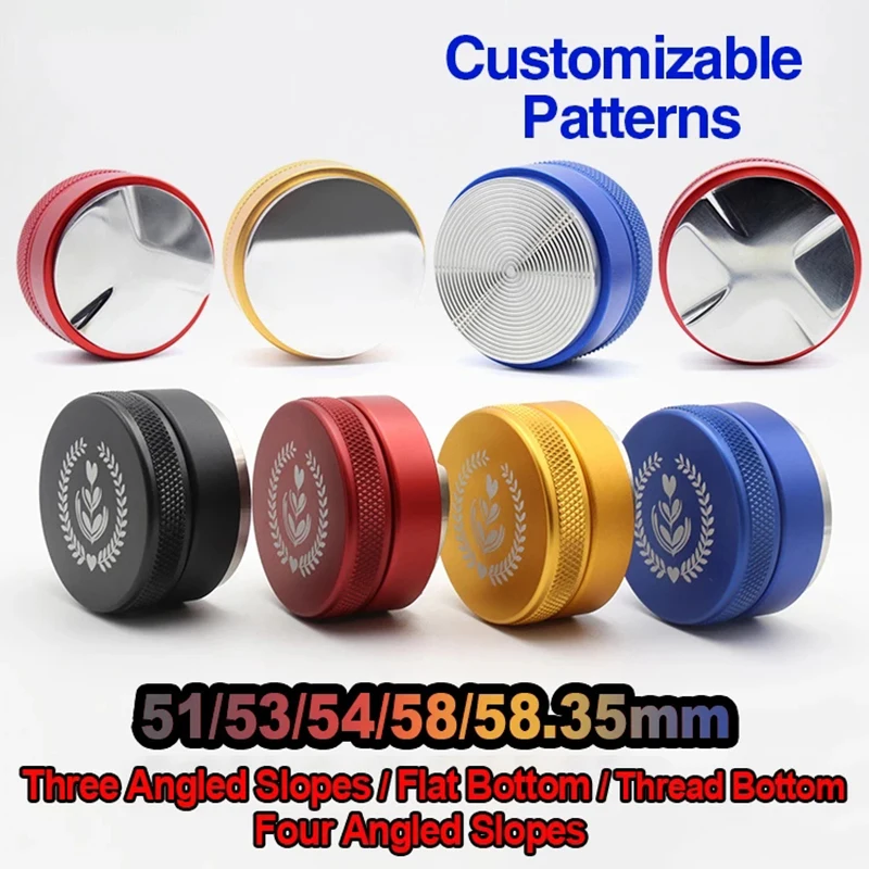 Adjustable 304 Stainless Steel Coffee Distributor Espresso Tamper 51/53/54/58/58.35mm Available For Most Portafilter