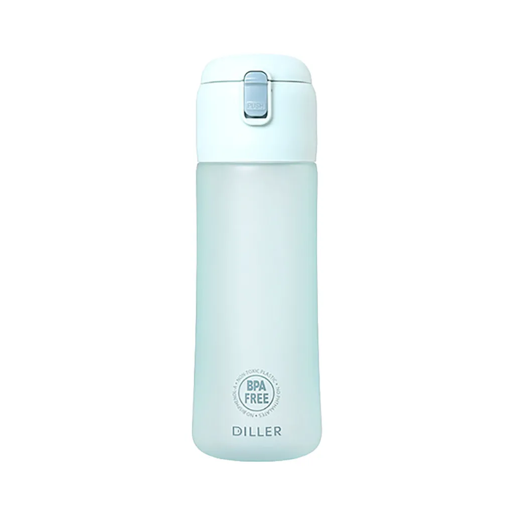 SKY BLUE 650 мл Спортивная бутылка для воды тритан экологически чистый один щелчок открытый скраб Летняя женская бутылка для воды Agua De Acero неоспоримая - Цвет: SKY BLUE