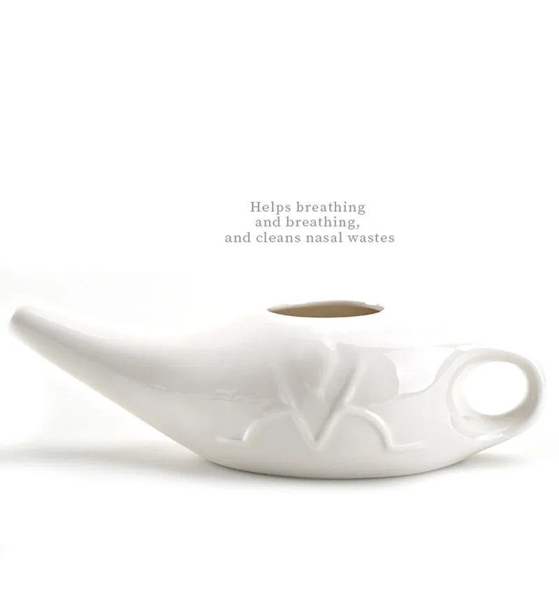 Керамическая система для мытья носа Neti Pot 250 мл очиститель набор мойки пазухи