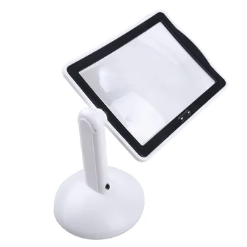 

Handsfree 3X Reading Full-page Magnifier 2 LED Magnifying Loupe Glasses Desktop Light SP99