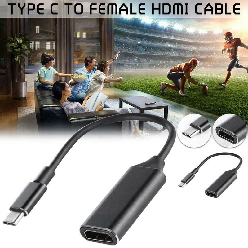 Usb 3,1 type C к гнезду 4K Hdmi Hdtv I удлинитель высокой четкости адаптер Черный