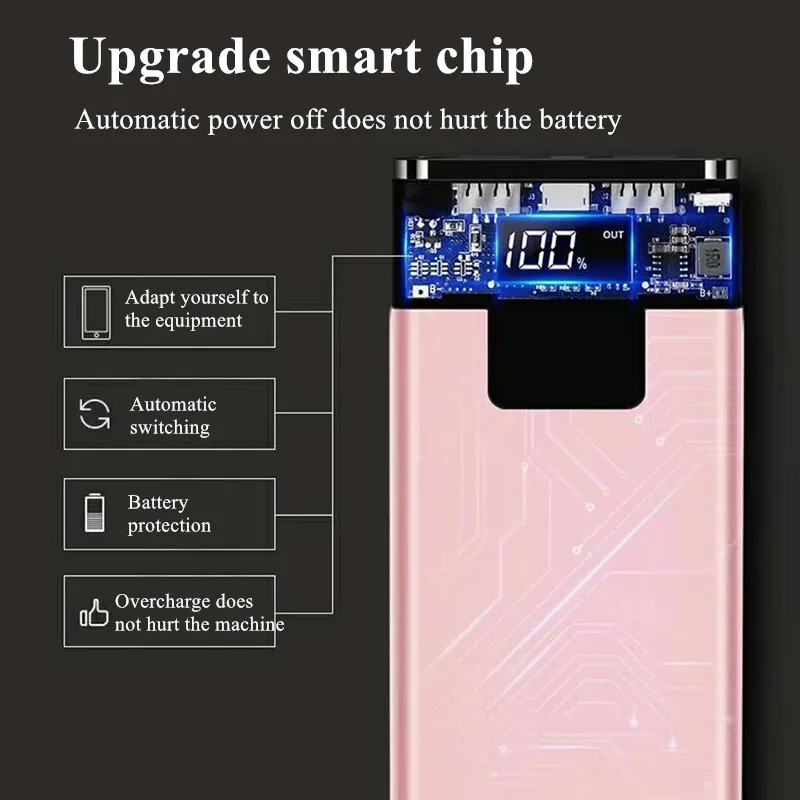 SOODOO зарядное устройство чехол 2 USB для всех мобильных телефонов водонепроницаемый 10000 мАч Внешний аккумулятор быстрая зарядка портативный источник