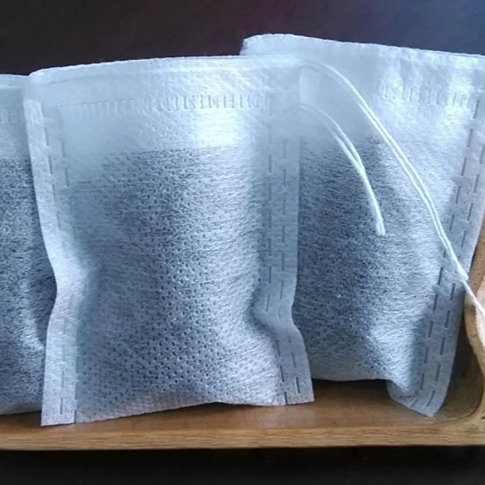 100Pcs Disposable Tea Bag Empty Scented Tea Bags Heat Seal Herb Loose Tea Filter Pouch Bag Kitchen Accessories