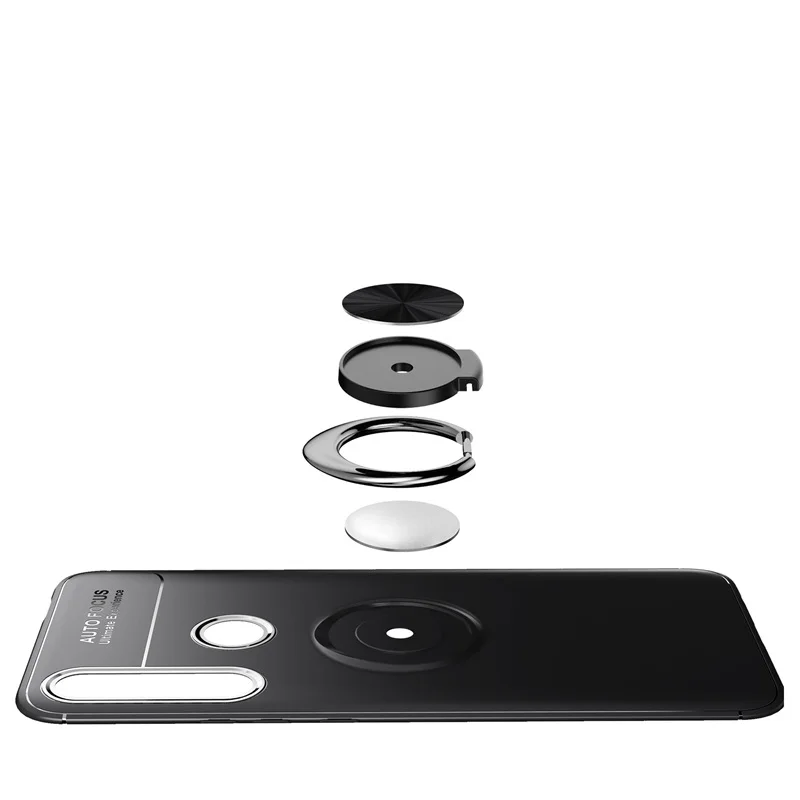 Koosuk чехол для телефона с подставкой для huawei Y9 Prime Автомобильный Кронштейн кольцо держатель Броня задняя крышка для huawei P Smart Z мягкий силиконовый корпус защитный корпус