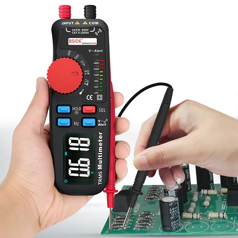 

Upgraded Digital Multimeter ADM92CL PRO Multifunction Color LCD Multimetro Auto-Range True TRMS Temp Voltage Amp Ohm Hz Tester