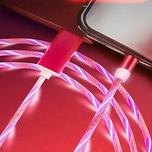3 в 1 Магнитный течёт светильник светодиодный для iPhone Micro USB кабель type-c зарядка магнит зарядное устройство провода Тип C кабели - Цвет: Красный