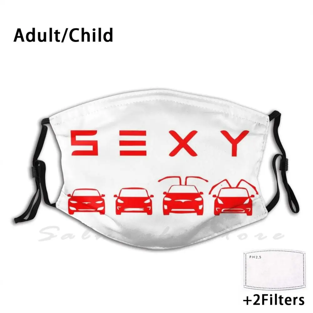 Стираемая маска для рта Tesla с безразмерным принтом защитой от пыли в подарок вещи