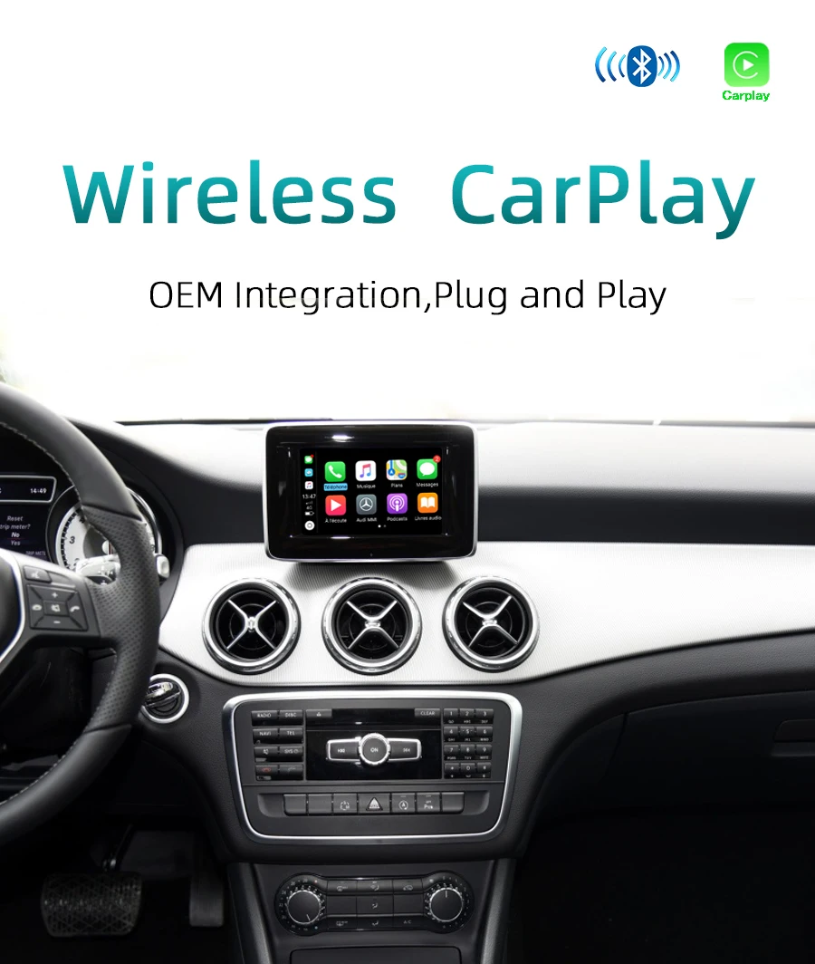 Sinairyu Беспроводной Wi-Fi Apple Carplay для Mercedes GLA класс X156 2013- NTG4.5 Автомобильная игровая поддержка обратная камера Plug and play