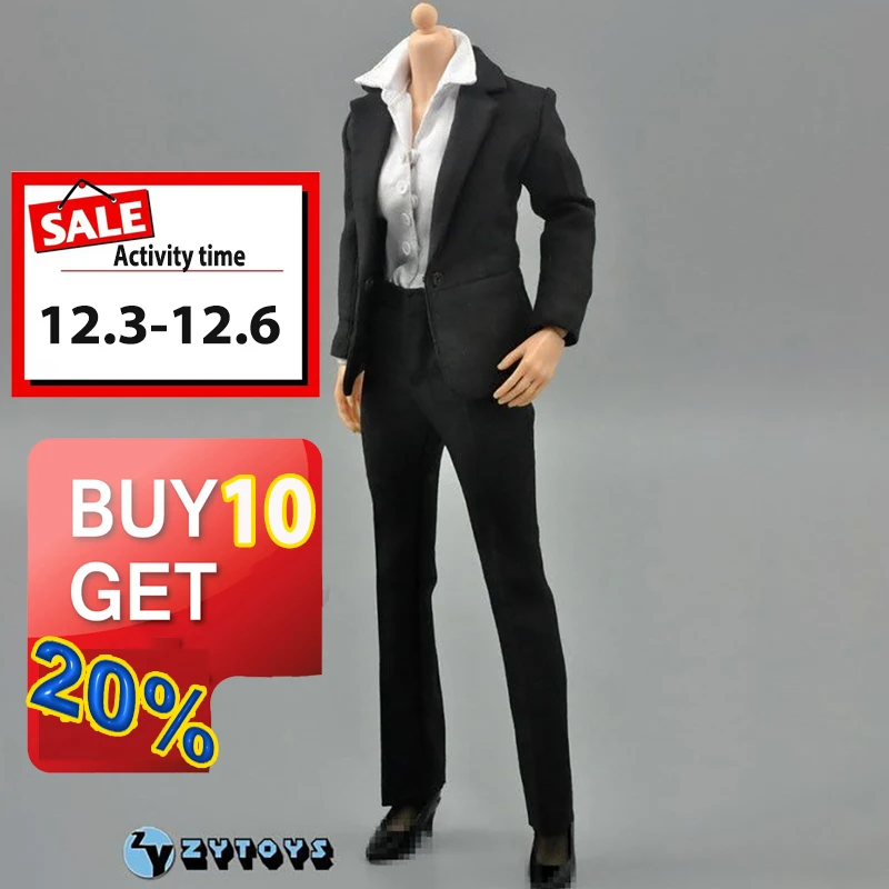 1:6 весы ZY TOYS Женский деловой костюм для офиса брючный набор подходит 12 дюймов