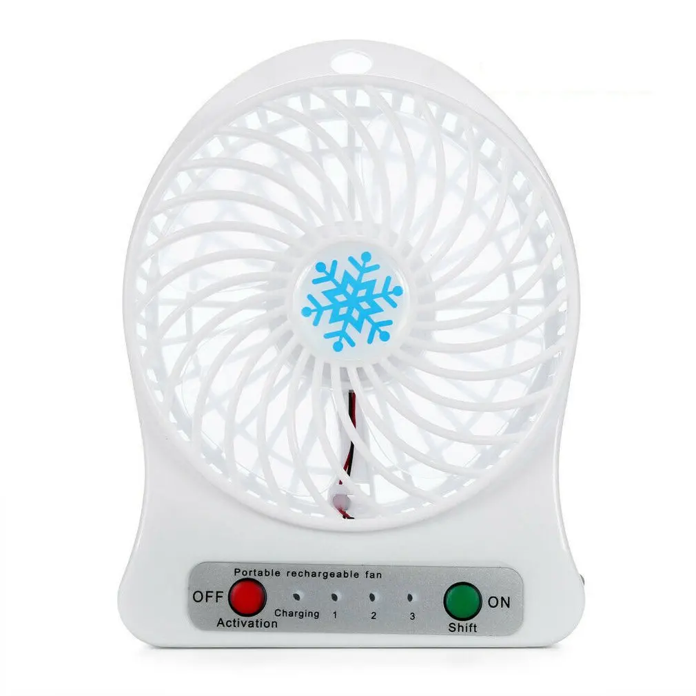 Портативный вентилятор с usb зарядкой Электрический мини-вентилятор портативный Снежинка Настольный вентилятор студенческий маленький