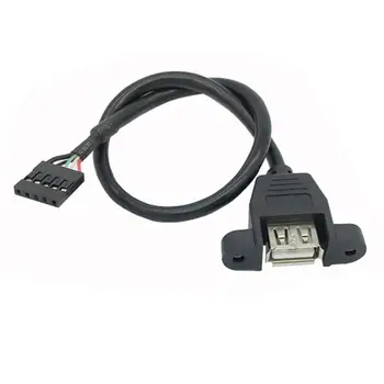 

9 pin motherboard head 2 port USB 2.0 female cable to to adapter USB2.0 motherboard connector PC 5 pin J9O4