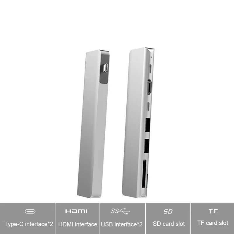 Basix USB-C концентратор к HDMI тип-c концентратор к Hdmi USB 3,0 SD TF кардридер usb-концентратор для Macbook huawei mate20 P30 glaxy S9 usb C концентратор