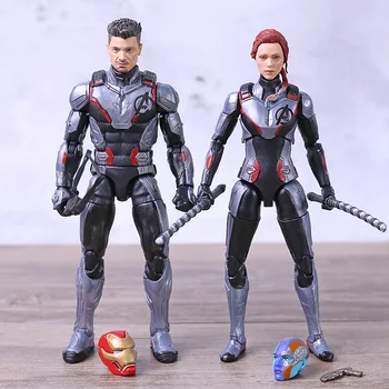 

Avengers Endgame Hawkeye Iron Man Black Widow Nebula PVC Action Figure Movable Model Toy for Kids