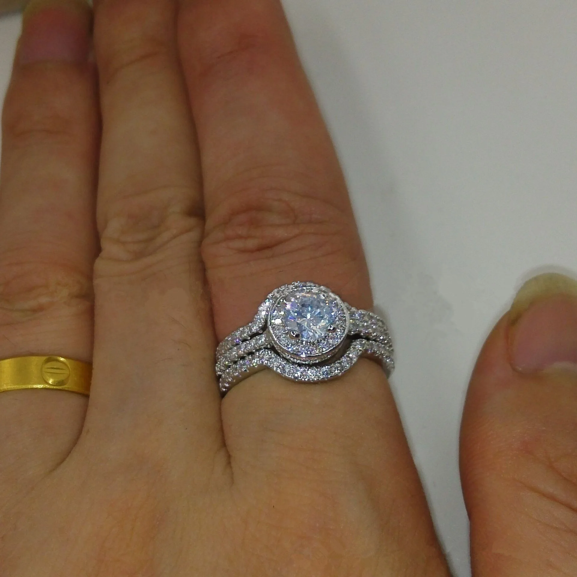 Anillos Anel Masculino, модные классические обручальные кольца с кубическим цирконием в виде восьмерки сердца, стрелы, кольца для женщин, набор обручальных колец